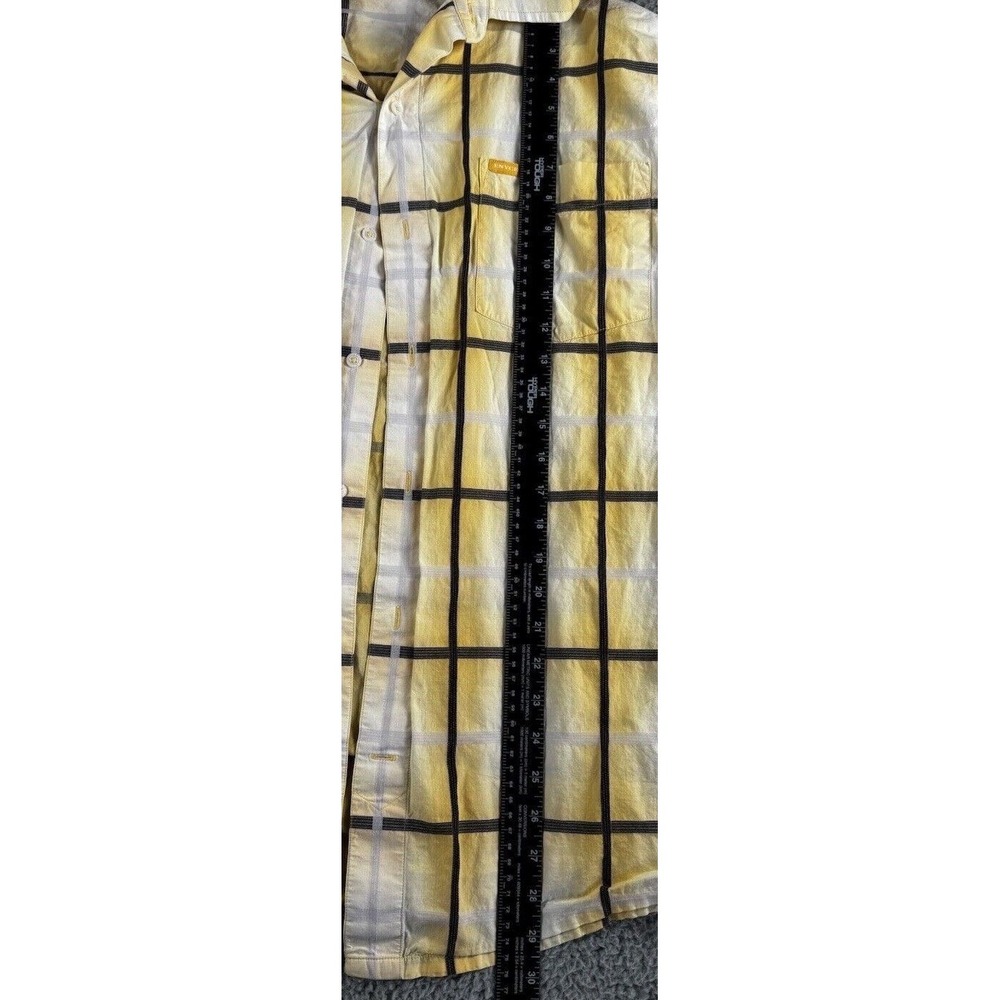 Enyce Shirt Men XL Button Up Yellow Plaid L/S Y2K Streetwear Skater Grunge Vtg - Picture 6 of 11